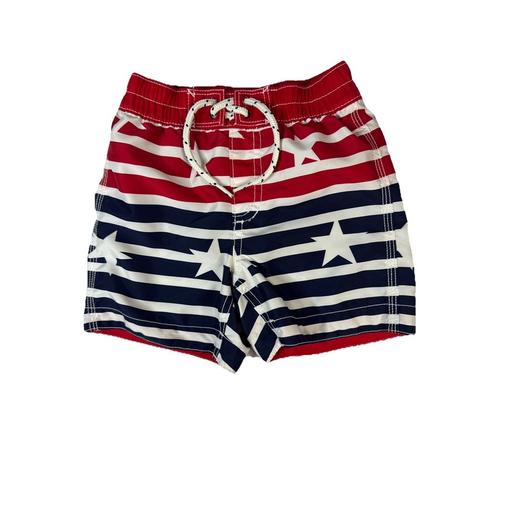Baby Gap‎ Toddler Boys Stars And Stripes Patriotic Swim Trunks Size 18-24 Months